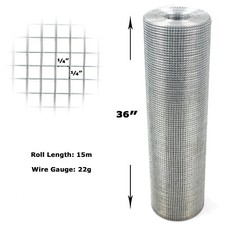 Welded Wire Mesh 1/4" x 1/4" x