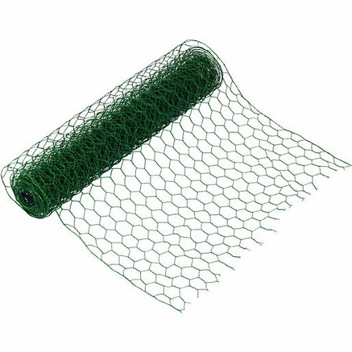 Green pvc coated wire - coated, netting
